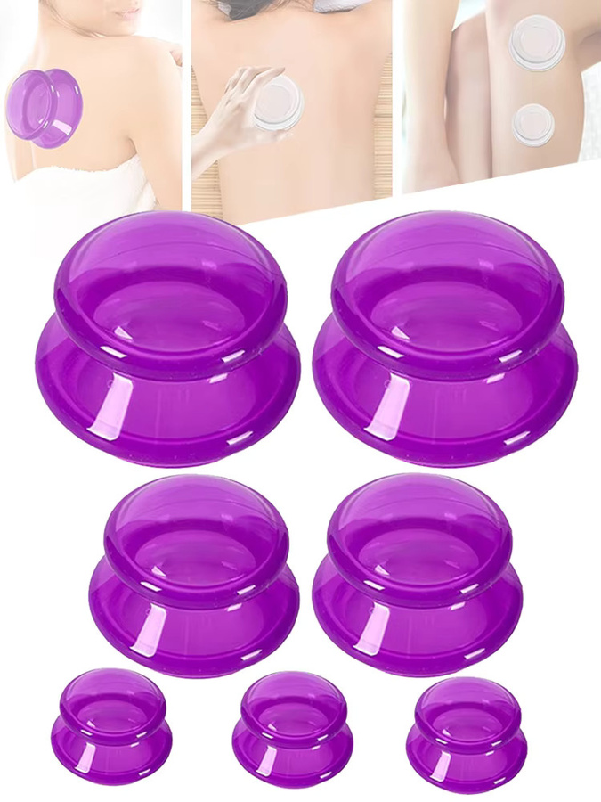 Schröpftherapie-Set Silikon, 7 Teile, für Gesicht und Körper, Unisex - Bild 5