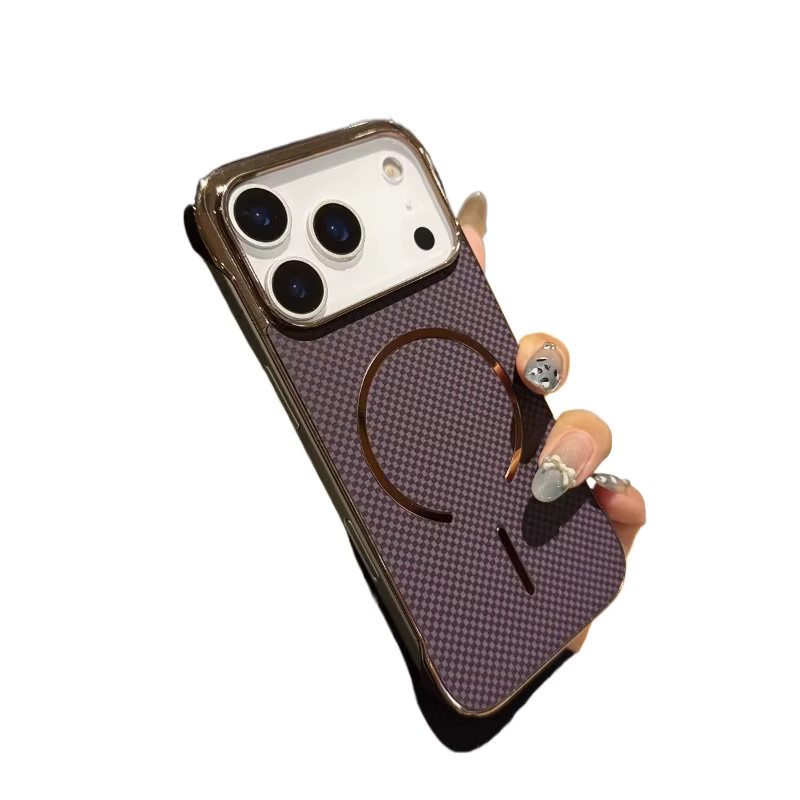 Magnetische Kevlar Handyhülle für Apple iPhone 17 Pro Max Air in Grün, rahmenlose stoßfeste Schutzhülle mit MagSafe Kompatibilität - Bild 3