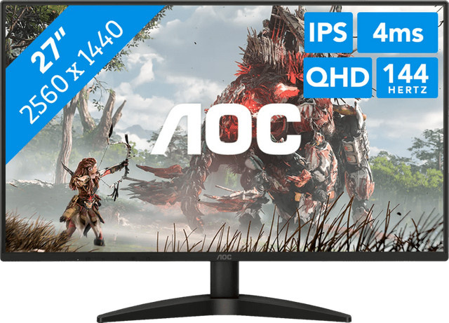AOC AGON B3 Q27B36X Gaming Monitor mit 27 Zoll, QHD 1440p Auflösung, IPS Panel und 144 Hz, Schwarz - Bild 1