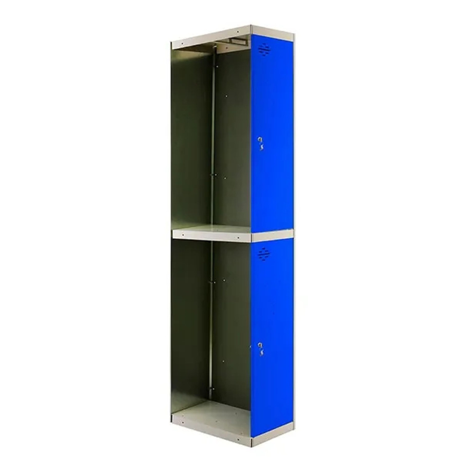 PROREGAL Spind AMEGO Anbaumodul mit 2 Abteilen Schließfach Garderobe Grau-Blau H x B x T: 180 x 30 x 50 cm - Bild 2