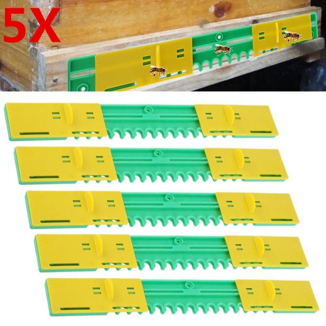 Vibratite 5er Set Kunststoff Bienenstock-Eingangstüren in Gelb für die Bienenzucht - Bild 1