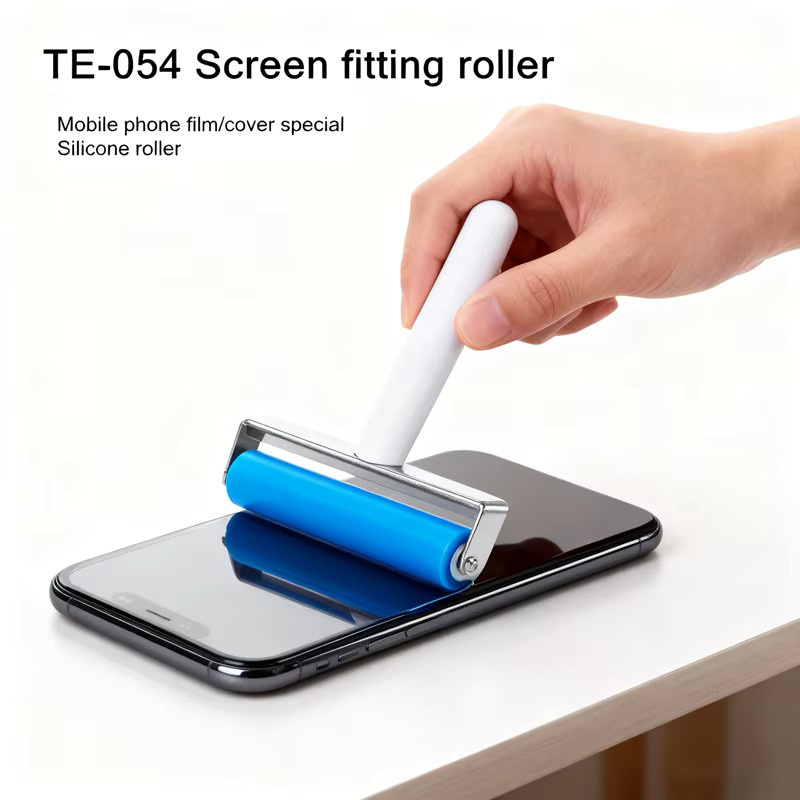 Steinel Silikon Roller TE-504 Blau für LCD OCA Polarisierende Bildschirmfolien, Durchmesser: 10 cm - Bild 2