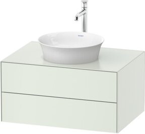 Duravit Waschtischunterschrank White Tulip in Weiß, wandhängend, mit 2 Schubladen und 1 Konsolenplatte, Breite: 80 cm, Tiefe: 55 cm, Höhe: 40,8 cm - Bild 1