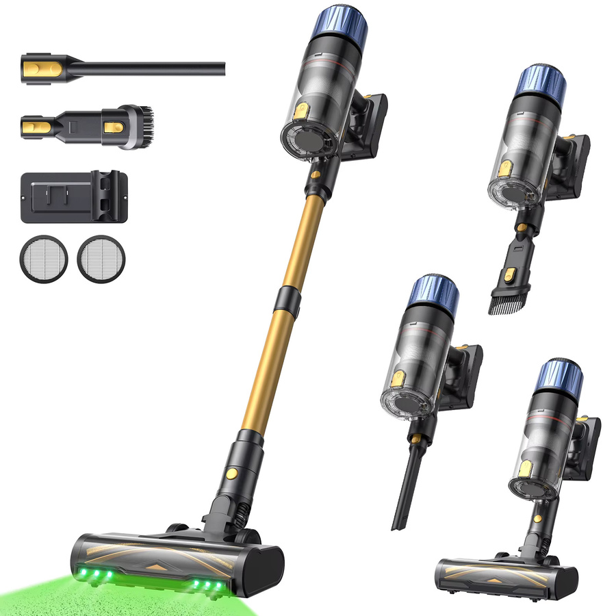 Proscenic P15 Kabelloser Staubsauger mit 580W Saugkraft, 70 Min. Laufzeit, Anti-Verwicklungs-Bürste und LED-Licht, Mehrfarbig - Bild 8