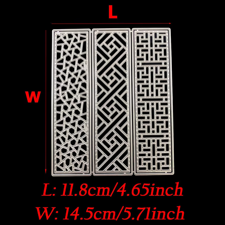 Rechteckiger Grid Rahmen aus Metall als Schneidestempel für dein DIY Scrapbooking, Album und Kartenbasteln - Bild 2