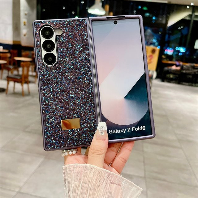Luxuriöse Diamant-Blinkschwan Handyhülle für Samsung Galaxy Z Flip 7 6 5 4 und Z Fold 7 6 5 4 in Schwarz und Multicolour, stoßfeste Schutzhülle mit Anti-Drop-Abdeckung - Bild 1