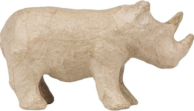décopatch Nashorn Pappmachéform Braun - Bild 1
