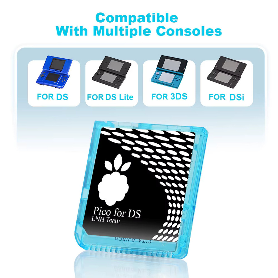 LinkRetro Pure Transparent MicroUSB DSPICO Pico DS-Spiel-Reader Adapter für DS Lite, DSi, 3DS und New 3DS XL - Bild 2