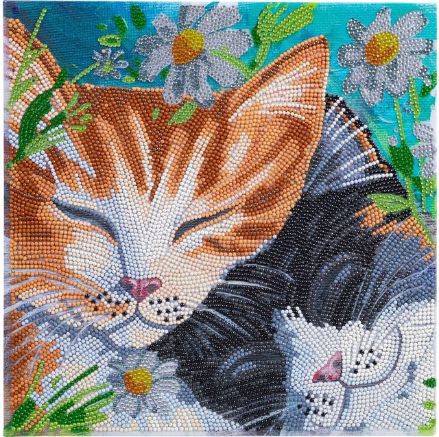 Craft Buddy Crystal Art Kit Sleepy Cats Diamond Painting ab 8 Jahren - Bild 1