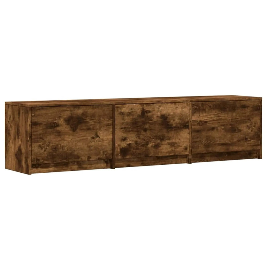 vidaXL TV-Schrank aus Holzwerkstoff in Geräucherte Eiche, Braun, B: 165 cm, T: 34 cm, H: 40 cm - Bild 2