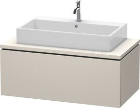 Duravit Waschtischunterschrank L-Cube in Tau Matt Beige mit 1 Auszug, B: 102 cm, T: 54,7 cm, H: 40 cm, für Konsole - Bild 1