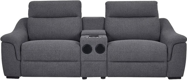 Vente-unique Relaxsofa Vereto in Grau mit motorisierter Funktion und Stoffbezug, Breite: 234 cm - Bild 1