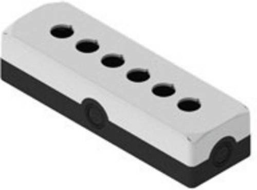 Pizzato Elettrica ES36000 Leergehäuse für 6 Einbaustellen, Schwarz/Grau, L x B x H: 25,2 x 8,0 x 5,6 cm - Bild 1