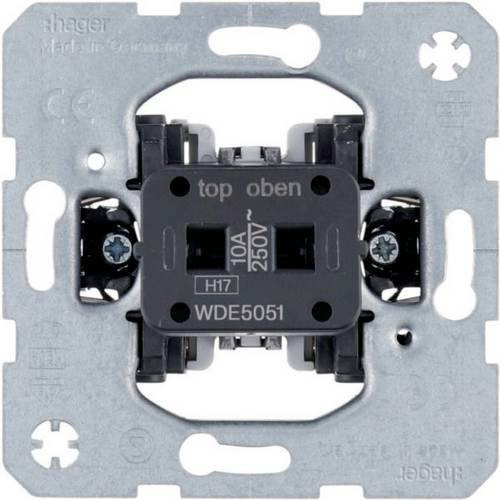 Hager Hotelcard-Schaltaufsatz WDE5051 Druckknopf in Grau - Bild 1