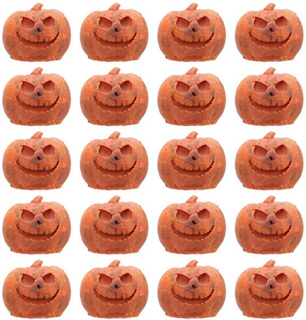 20 Stück Miniatur Kürbis-Figuren aus Kunstharz in Orange von OutsideWorld für Halloween und Herbst Dekorationen