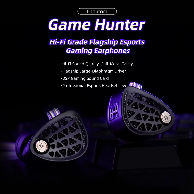 KZ Phantom Hi-Fi In-Ear Gaming-IEMs mit Premium-Druckgussgehäuse aus Vollmetall - Bild 2