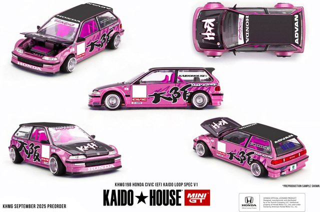 MINIGT Civic (EF) Kaido Loop Spec V1, Druckguss-Modellauto, 1:64 - Bild 1