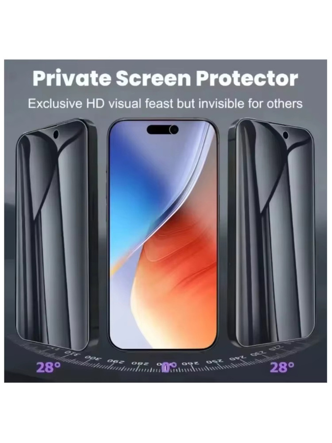 Caynes Anti-Spionage Hydrogel-Displayschutzfolie für iPhone 17 Pro Max 17 Pro 16 Plus 15 Plus 11 transparent - Bild 7