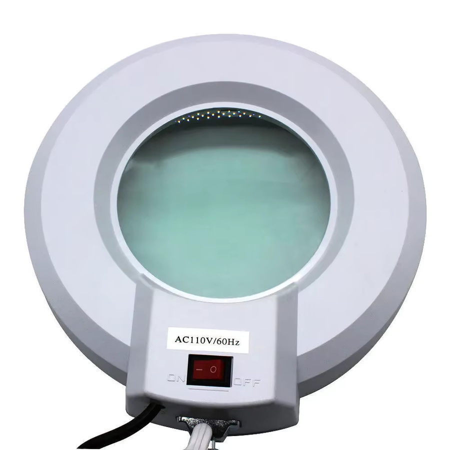 8X Lupenlampe mit 2400 lm LED-Licht in Weiß mit verstellbarem Ständer und 360 Grad Rotation für Handwerk, Reparatur und Beauty - Bild 3