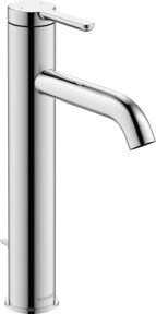 Duravit Waschtisch-Einhebelmischer L C.1 in Chrom mit Zugstangen-Ablaufgarnitur und Spritzfunktion, Ausladung: 13,6 cm - Bild 1