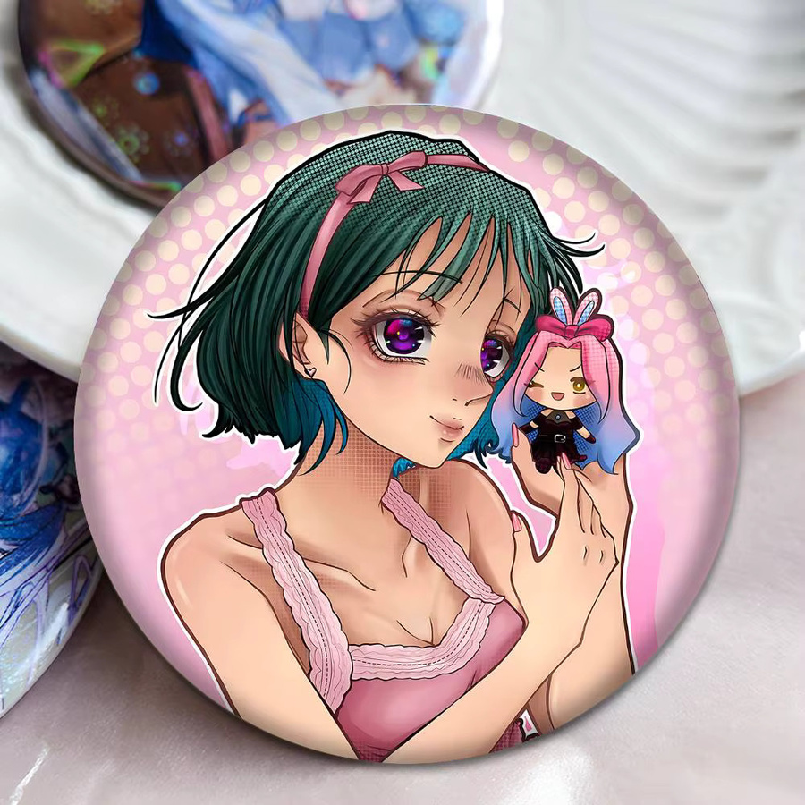 Bilibili Brosche, Love M-Mizi und S-Sua Abzeichen, rund - Bild 3