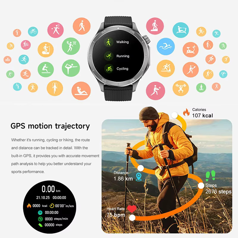 ChiBear Smartwatch, Schwarz, Silikon, Herren - Bild 4