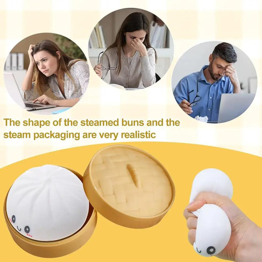 Yiran toy 1 Bunte Teigtaschen Cha siu bao Quetschbälle Stressbälle - Bild 3