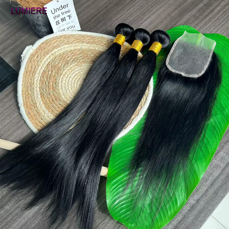 Lumiere Hair Brasilianisches Echthaar Weave-Bündel-Set, 3/4 Bündel - Bild 8