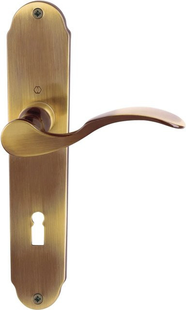 Hoppe Schild-Garnitur Caracas aus Messing in der Farbe Brüniert Schwarz Gold - Bild 1