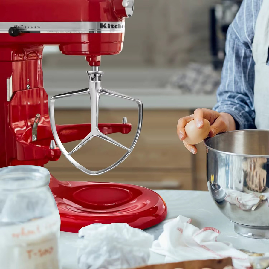 KitchenAid Zubehör-Set für 7-Liter-Mixer in Silber mit Schneebesen, Knethaken und Rührbesen - Bild 4