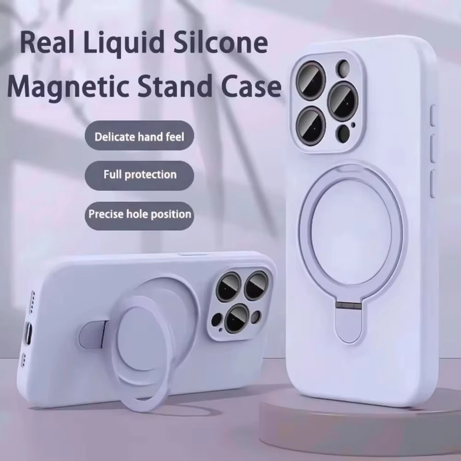 Magnetische Silikon Schutzhülle für Apple iPhone 17 16 15 14 Plus 13 Pro Max in Schwarz mit kabelloser Ladefunktion und Anti-Drop Schutz - Bild 1