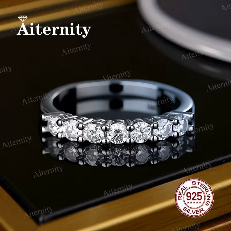 AITERNITY Ring, 925 Silber, Moissanit, Zirkonia, Unisex - Bild 1