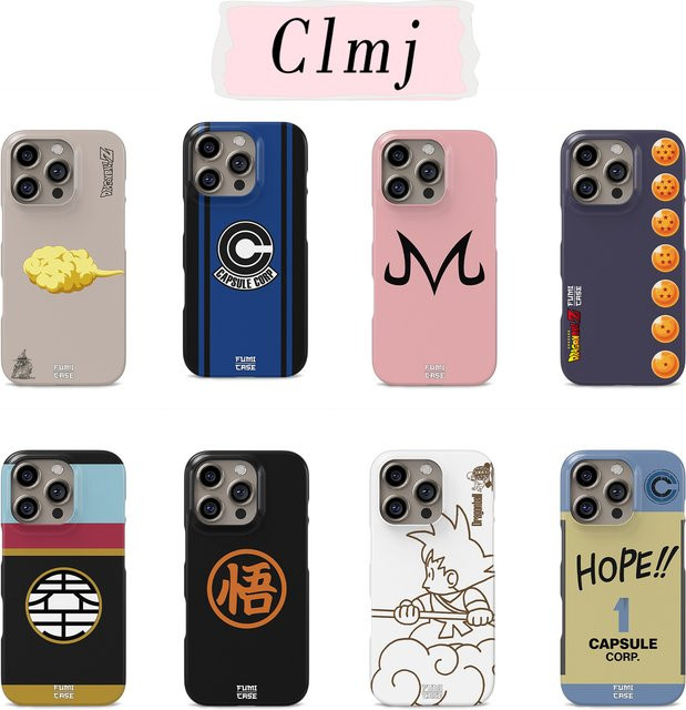 Bandai Anime-Logo Handyhülle mit B-Balls Design für iPhone 17 16 15 14 13 12 11 Pro Max Plus XR XS Max 7 8 Air Doppelschichtige Schutzhülle - Bild 1
