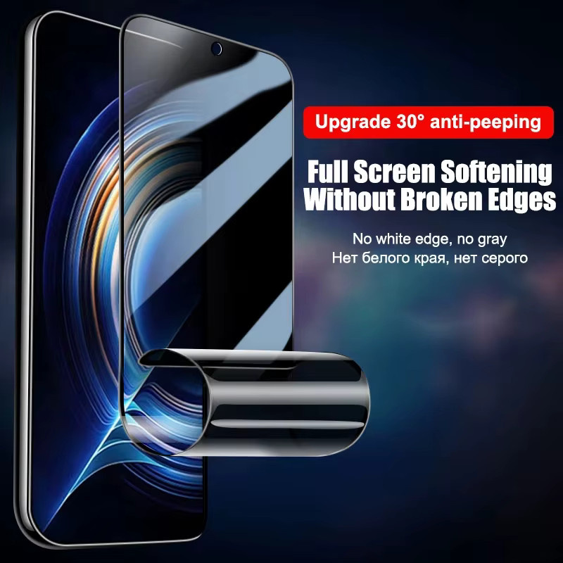 3er-Pack Xiaomi Privatsphäre Hydrogel-Displayschutzfolie für Poco X3 Pro NFC, M5S, F3, F4 GT, M3, M4, X4 Pro 5G, transparent - Bild 2