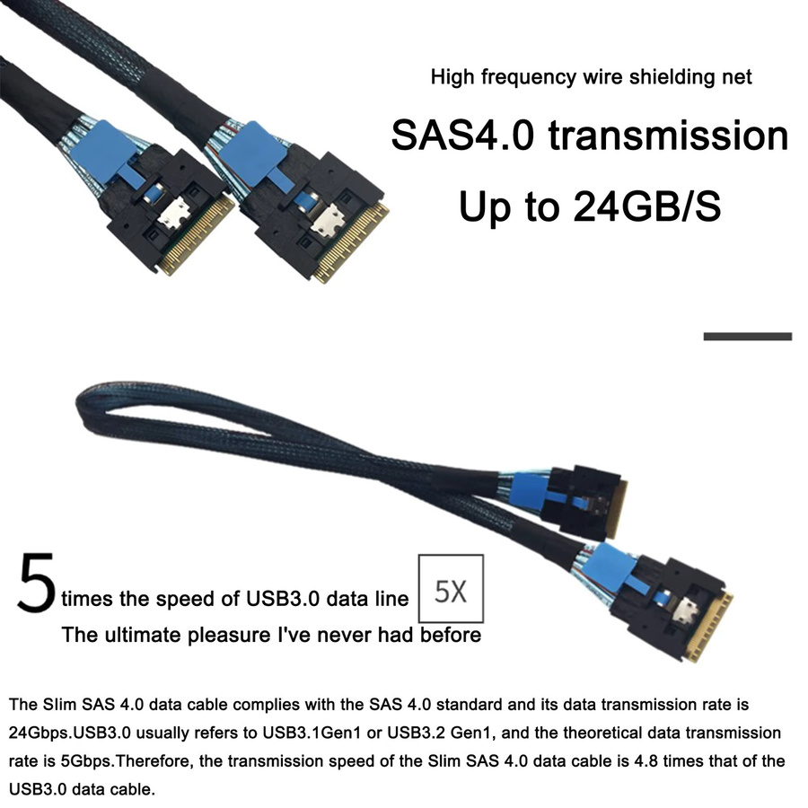 PCIe 5.0 x16 auf 2 Port SlimSAS 8i x2 SFF8654 Riser Adapter Karte für Netzwerk und Grafikkarte in Schwarz - Bild 4