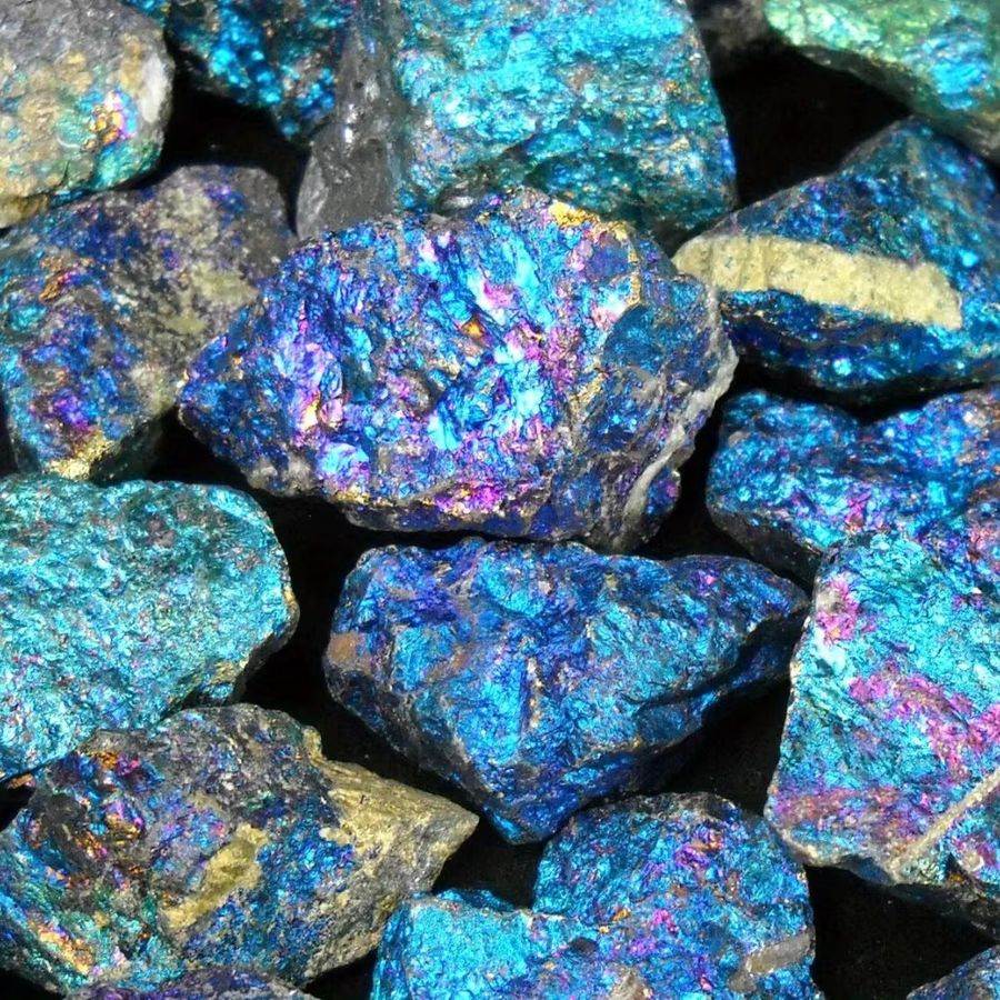 CRYSTALHOLA Roher Chalkopyrit-Kristall Pfauenerz in Multicolor für deine DIY-Schmuckherstellung - Bild 2