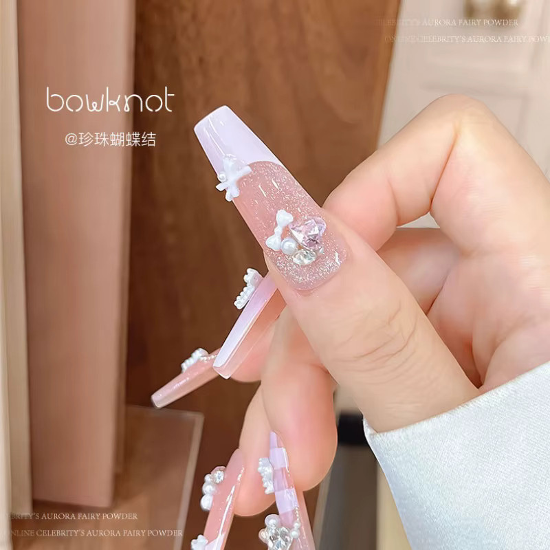 NAILFYOU Nagelkunst-Accessoires Perlmutt-Schleifen, gemischte Farben, 20 Stück - Bild 2