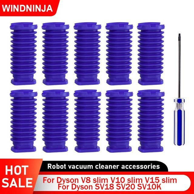 Dyson Saugkopf-Rollenschlauch in Blau für V8 Slim V10 Slim V15 Slim SV18 SV20 SV10K Staubsaugerzubehör - Bild 1