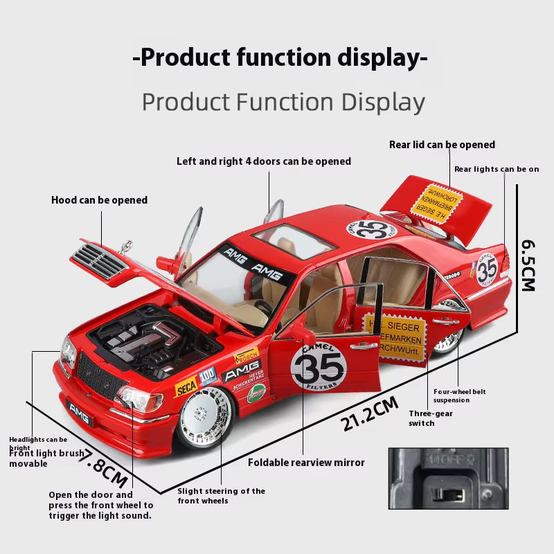 Maisto W140 320SEL, Modellauto, 1:24, Metall, mit Licht und Sound - Bild 2