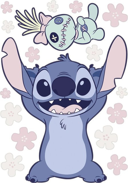 Komar Deko-Sticker Disney Lilo and Stitch in Blau und Multicolour, Breite: 50 cm, Höhe: 70 cm - Bild 1