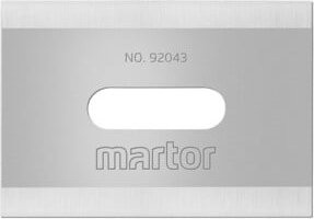 MARTOR Industrieklinge Nr. 92043.66 für Snap-Off-Messer, Farbe Silber, Länge: 26 mm, Breite: 18,5 mm, Stärke: 0,4 mm - Bild 1