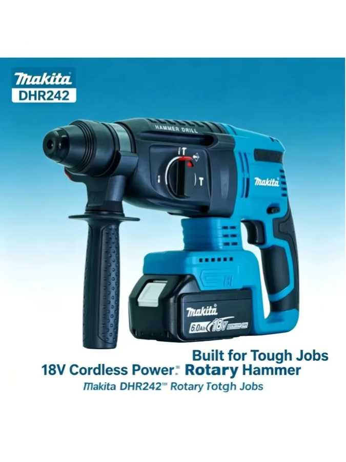 Makita DHR242 18V Akku-Bohrhammer mit Vibrationsdämpfer in Blau - Bild 1