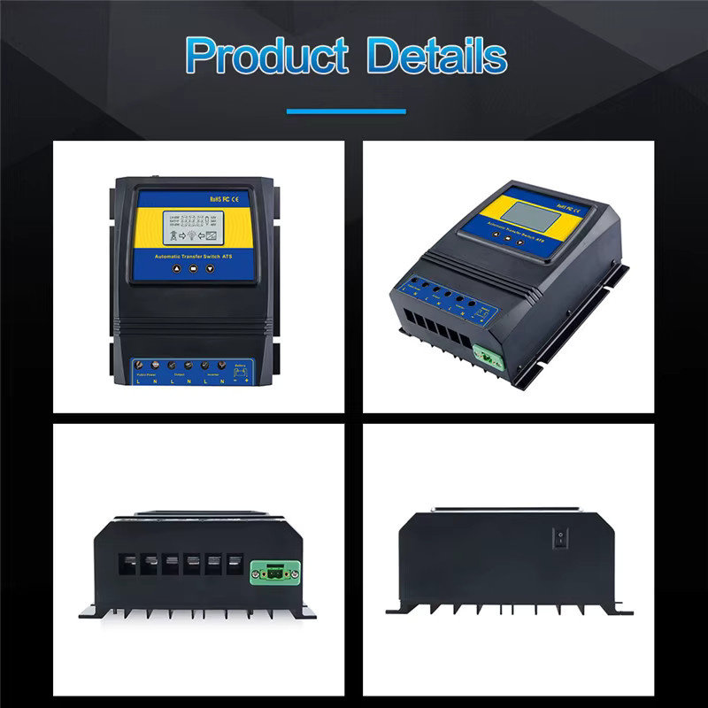 MOES Automatischer ATS Dual Power Transfer Switch Solarladeregler 12–48 V DC/110 V–220 V AC für Hybrid-Solarwindsystem Ein/Aus-Gitter - Bild 2