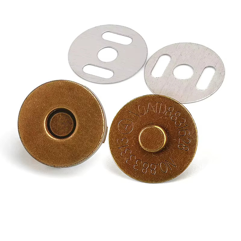 10 Stück magnetische Druckknöpfe aus Metall in Multicolor, 14 mm Verschlüsse für Handtaschen, Geldbörsen und Bastelzubehör - Bild 2