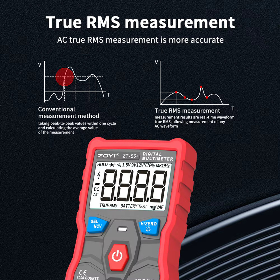 ZOYI S6+ Heimpräzisions-Digitalmultimeter mit automatischer Bereichswahl und intelligentem Anti-Burn-All-in-One-Elektrotester - Bild 2