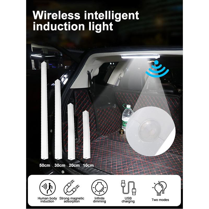 Meiteai-Home Kabelloses LED-Sensorlicht mit Bewegungsmelder, USB-aufladbares Nachtlicht in Weiß für Küche, Kleiderschrank und Schrank, B/H: 20 x 20 cm - Bild 12