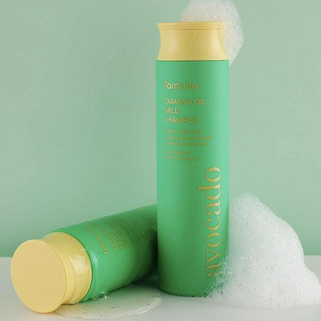 FARMSTAY Tamanuöl Mildes Shampoo, Avocado, 300 ml, Trockenes Haar - Bild 1