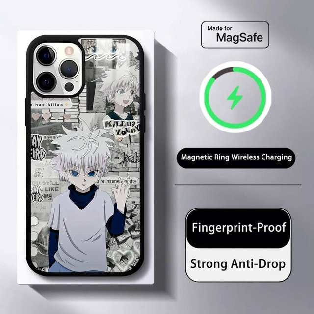 Anime Hunter X Hunter Handyhülle mit MagSafe Spiegel und magnetischer Abdeckung für iPhone 16 15 14 13 12 11 Pro Max Plus Mini in Multicolour - Bild 1