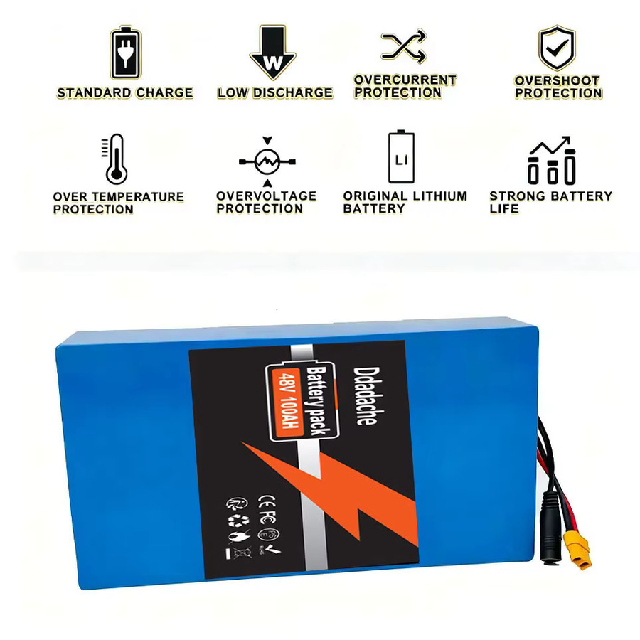 Ddadache Lithium-Akku 48V 100Ah für Citycoco Motorroller, Blau, mit integriertem 50A BMS - Bild 5