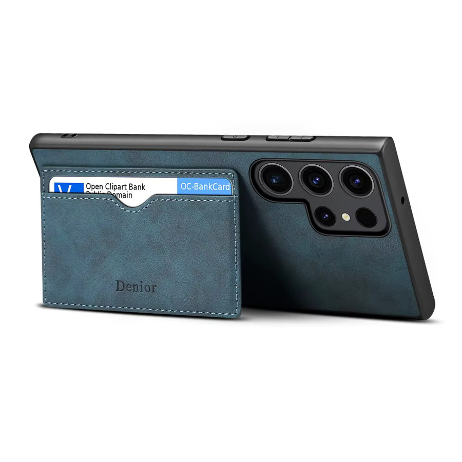 Samsung Hülle aus PU-Leder für S25 Ultra, S24 FE und S25 Edge mit Geldbörsenfunktion, Kartenfächern und Ständerfunktion - Bild 5